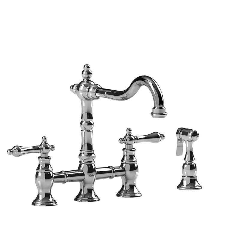 Br400l Bridge Kitchen Faucet With Spray